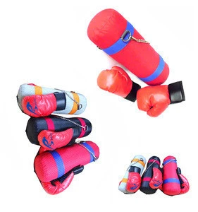 Boxing gloves punching bag set for kid training kick cloth outside with cotton boxing item