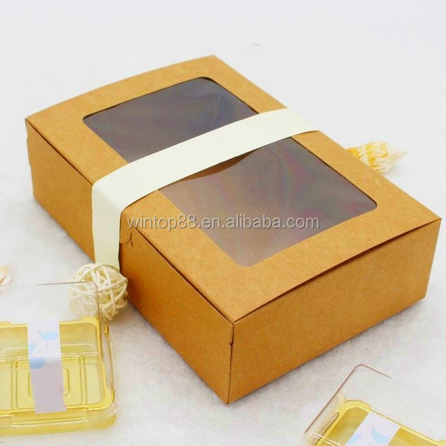 brown paper food boxes packaging take away transparent