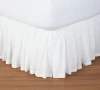 C 40*40 110*90 200TC wholesale plain white cotton hotel bed skirt