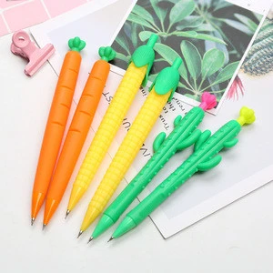 Cactus Corn Carrot Shaped propelling promotional plastic mechanical pencil 0.7/0.5
