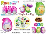 candy toys Interesting egg with chocolate and funny toys in,6pcs/display box