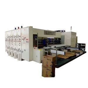 CANGHAI automatic corrugated pizza box making machine/fully automatic 1200*2400mm 4 color printing slotting die-cutting machine