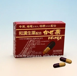 Capsule painkiller for headache and cold cough medicine