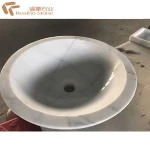 Carrara White Marble Bathroom Sink