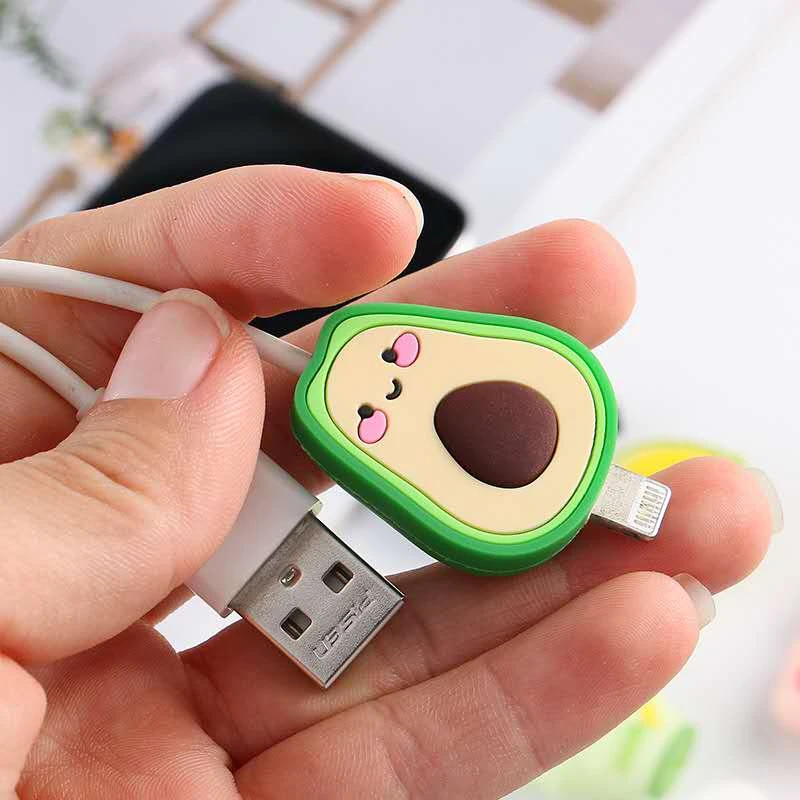 Cartoon USB Cable Protector Data Line Cord Protector Protective Case Cable Winder Cover
