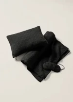 cashmere travel set blanket eye mask bag set