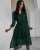 Import casual ladies dresses 2021 spring and summer hot sale V-neck slim waist dress women from China