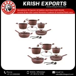 Ceramic 12 Pcs Deluxe Chocolate Cookware Set