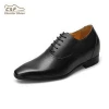 C&F height elevator shoes Men leather Dress 7cm high heel shoes men