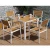 Import Cheap outdoor restaurant furniture aluminum frame dark plastic wood cafe chairs and tables 1+4 outdoor cafe furniture(S243/D543) from China
