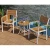 Import Cheap outdoor restaurant furniture aluminum frame dark plastic wood cafe chairs and tables 1+4 outdoor cafe furniture(S243/D543) from China