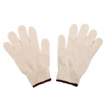 cheap thin knitted white cotton gloves