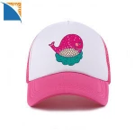 Children Mesh Baseball Cap Unicorn 5 Panel Printed Trucker Cap Lovely Kid Trucker Cap