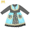 Children Stripe And Flower Pockets Dress Different Types Of Frocks Designs Girls Dress Names With Picture