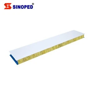 China 20mm 25mm 30mm Aluminum Fire Rated Roof Mgo Rockwool Sandwich Panel Price