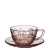 Import China Custom Three Size Glass Tea Cup Embossed Cheap Glass Cup Coffee Cup With Saucer from China
