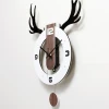China Factory Supply Living Room Nordic wind personality creative antlers Bedroom Home Wall Decorative Art Wall Clock