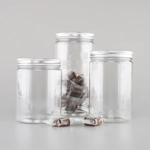 China Plastic Round Jars with Lids 550ml