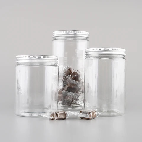 China Plastic Round Jars with Lids 550ml