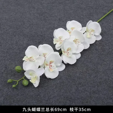 China Silk Flower Manufacturers Wholesale High Quality Artificial 8 Head Phalaenopsis Wedding Half Circle Arch Decorative Flower