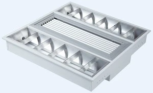 China Supplier Offer 2x8w 2x16w matt chrome square tube air vent LED grille lamp