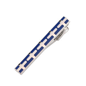 Chinese Promotion Metal Silver Brass With Enamel Tie Clips For Men Manufacturers