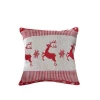 Chinese well-known supplier Christmas red woven cushion cover jacquard cushion pillow