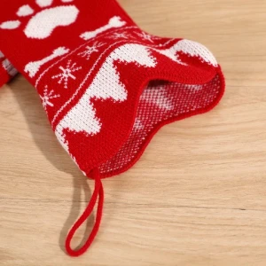 Christmas Decorative Bone Socks Knitted Bone Christmas Stocking Pendant Candy Gift Bag Christmas Decorative