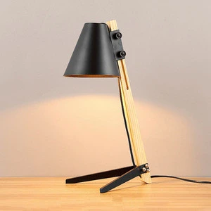 christmas ornaments new product modern tripod natural wooden table lamp