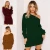Import Chunky Ribbed Knit Sweater Dress  Distressed Raw-cut Edges Long Sleeves Mini Length Lady Cocktail Party Dresses from China