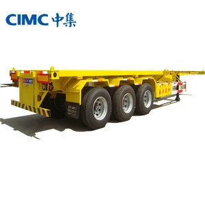 CIMC 3 Axle 40ft Flatbed Container Semi Trailer For Sale