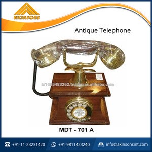 Classic Look Hot Selling Brass Wood Antique Telephone Maharaja
