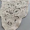 Classic motif cotton V shape neck lace trimmings
