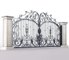 Clean look wrought iron double swing garden gate design