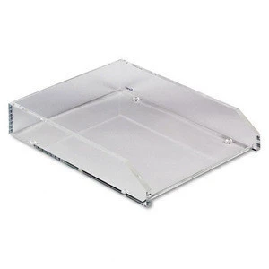 Clear Single Acrylic Letter Tray Desk Organizer Office File Paper Holder