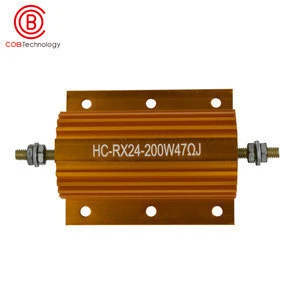 COB Technology Rx24 Golden shell variable Fixed Aluminum Housed Wirewound Resistor 50w 100w 200w 500w