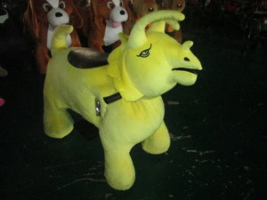 Coin operated electric animal ride on plush toy