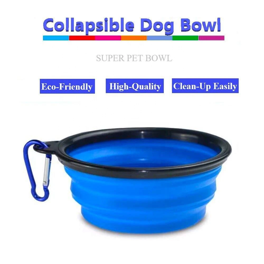 Collapsible Dog Bowl,Collapsable Dog Water Bowls for Cats Dogs, Portable Pet Feeding Watering Dish for Walking Parking Traveling