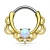 Import Colorful Opal Ball Captive Bead Rings Nose Septum Hoops Ear Tragus Lip Rings Piercing from China