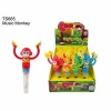 Colorful Plastic Hand Clap Music Monkey Candy Tube Toy