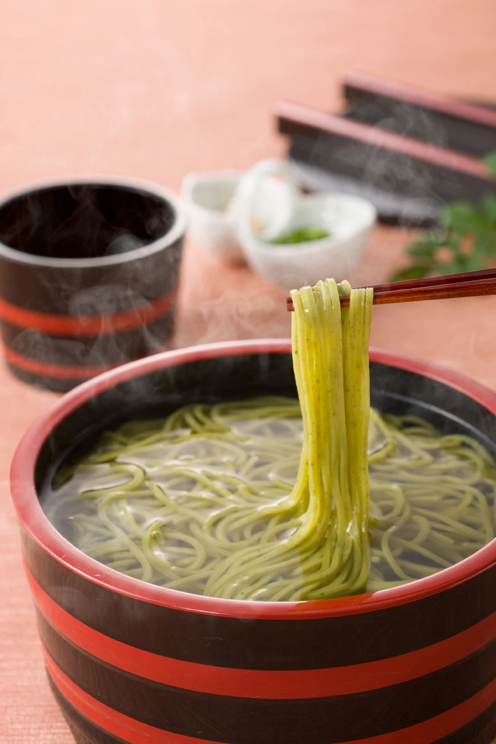 Come From Japanese making snack Matcha Flavor Udon noodle for kids