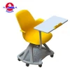 Comfortable folding interactive school student study chair with writing armrest tablet pad