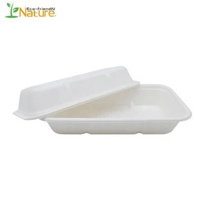 Compostable Disposable Tableware Bagasse Sugar Cane Tray for Meat