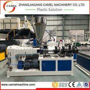 Conical twin screw plastic extruder for plastic pipe profile ceiling board