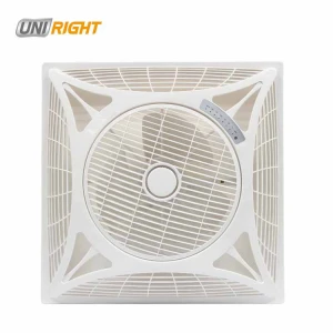 Copper wire 350mm wooden color drop false ceiling box fan with light and remote control