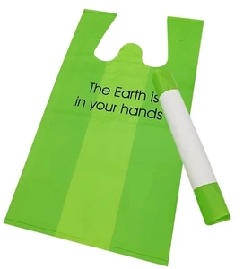Corn Strach Material T-shirt Biodegrade Composting Bags