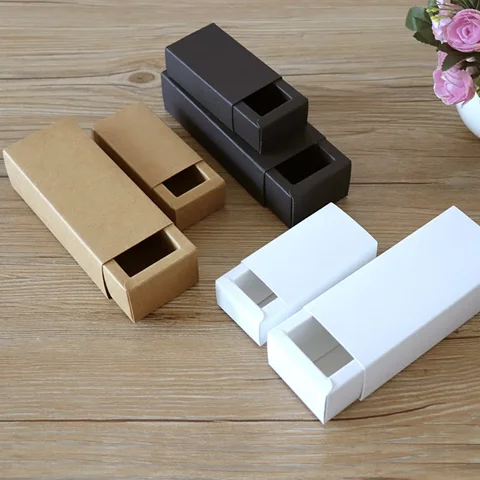 Cosmetics Lipstick Tube Packaging Custom cCardboard Sliding Lid with Sleeve Drawer Perfume Black Pencil Paper Gift Box Package