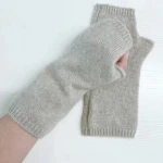 cozy and comfortable fabric fashion decorate warm long styles knitting cashmere gloves mitt for women ladies