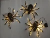 Custom 3PK 120L battery LED rattan spider for Halloween decor