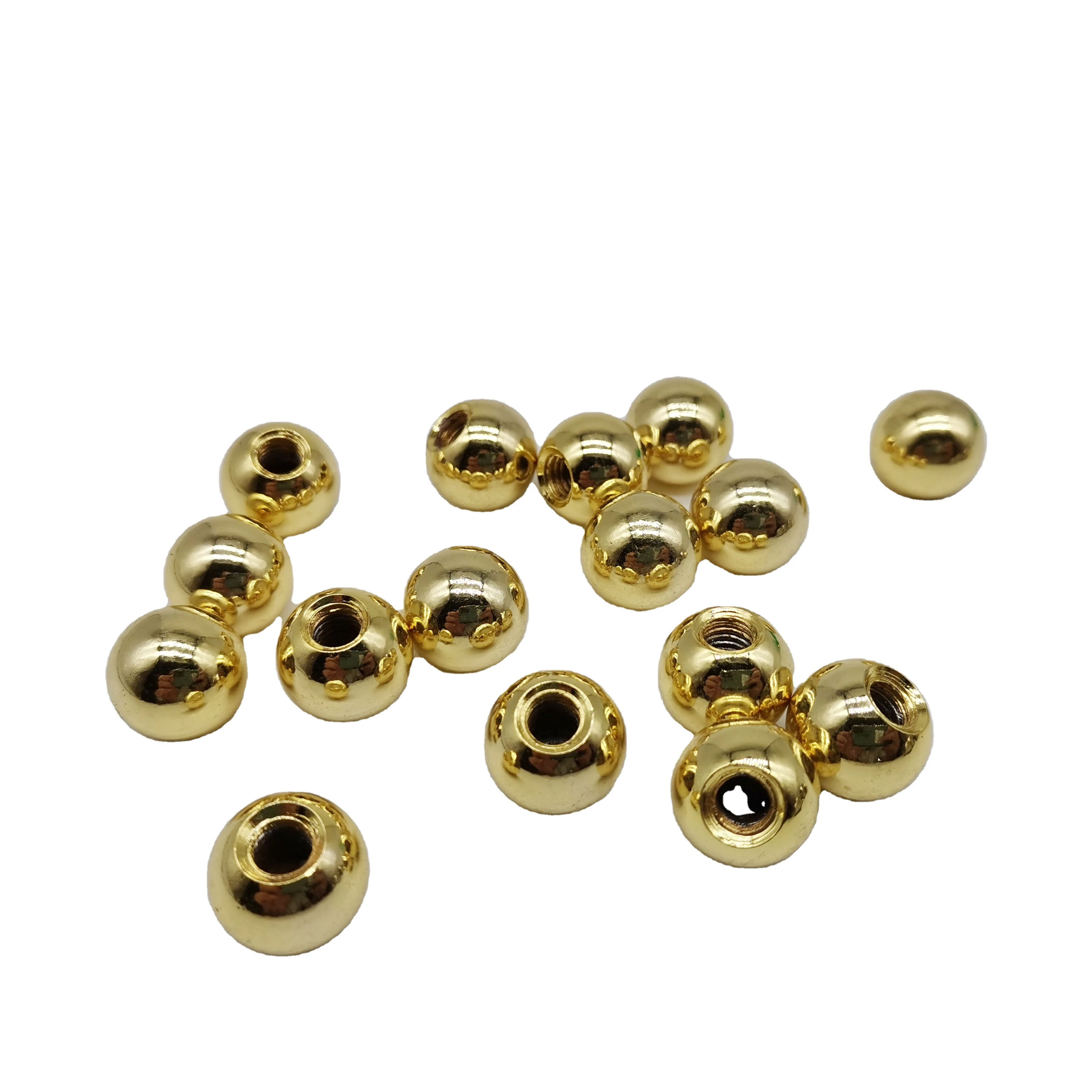 Custom 9mm 10mm 15mm 18mm stainless steel sphere hardware decorative metal ball with inner hole threaded solid metal ball